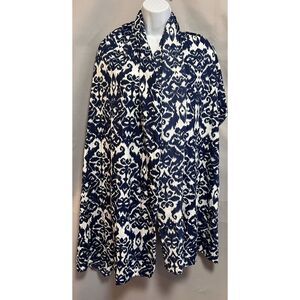 Cejon Wrap Scarf Blue White 76"x‎ 26"